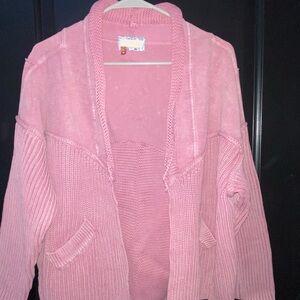 Pilcro Pink Women's Cardigan Sweater